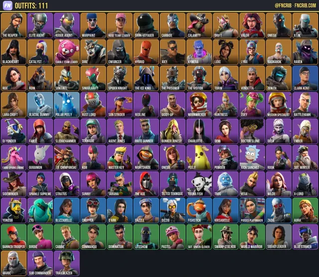 111 Skins, NFA Fortnite account
