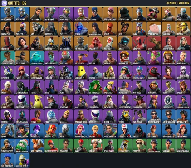 132 Skins, NFA Fortnite account