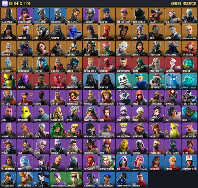 129 Skins, NFA Fortnite account