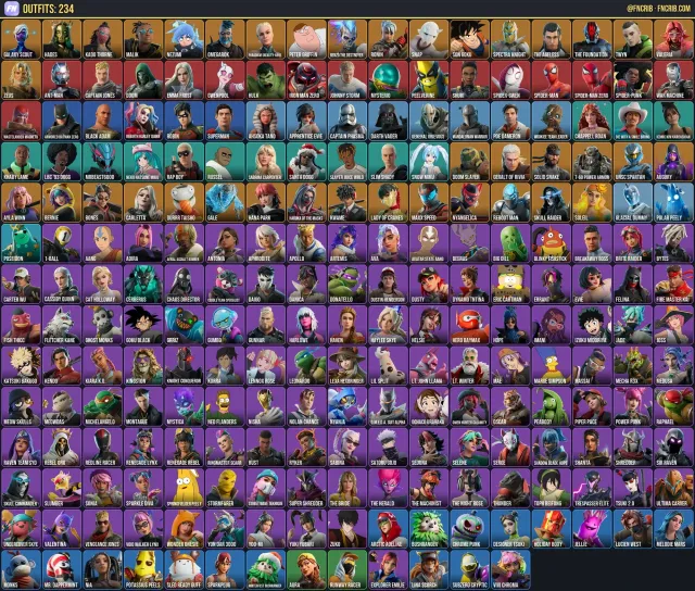 234 Skins, NFA Fortnite account