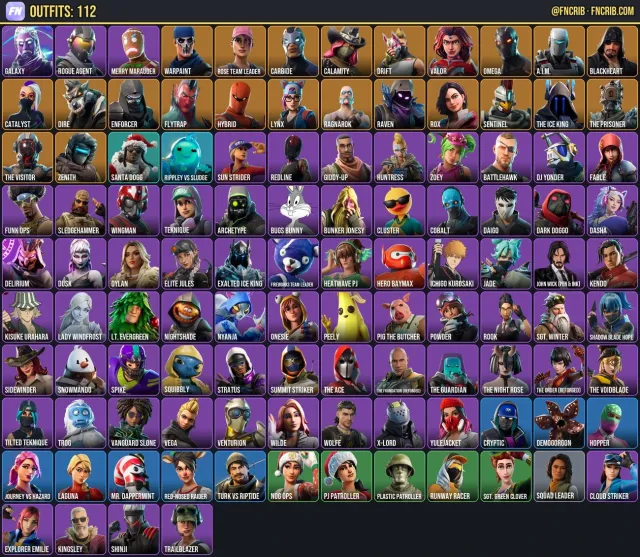 112 Skins, NFA Fortnite account