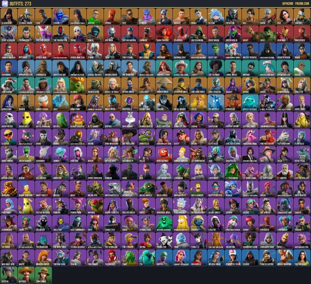 273 Skins, NFA Fortnite account
