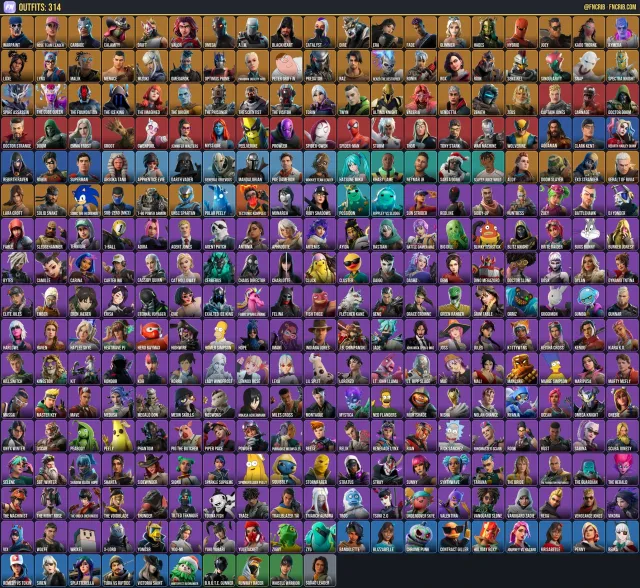 314 Skins, NFA Fortnite account