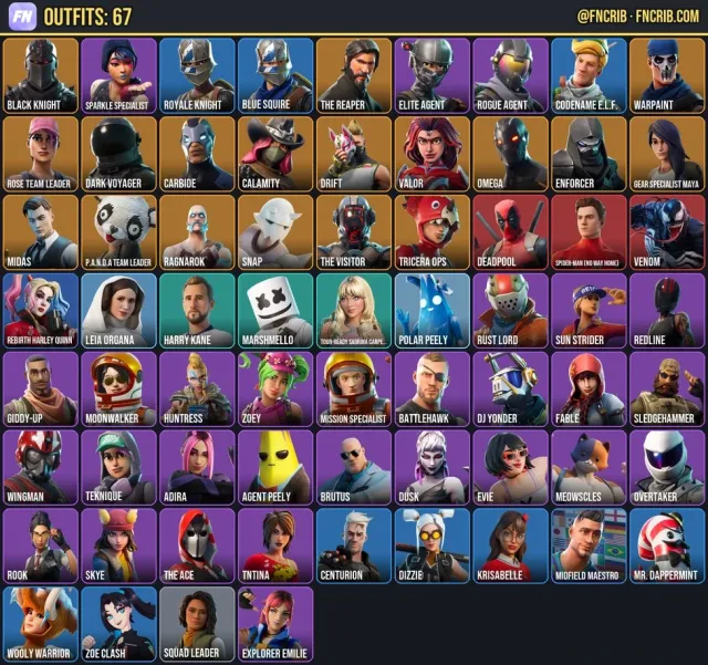 67 Skins, NFA Fortnite account