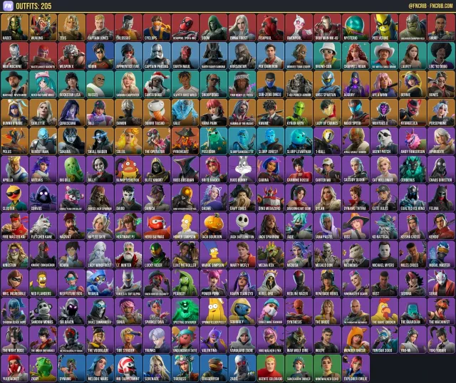 205 Skins, NFA Fortnite account