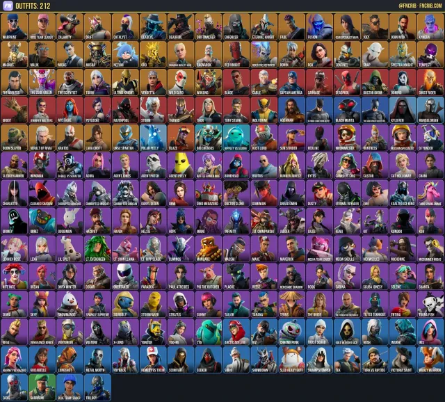 212 Skins, NFA Fortnite account