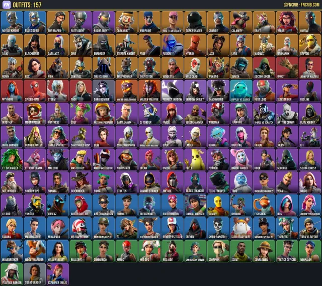 157 Skins, NFA Fortnite account