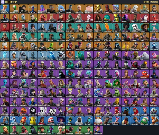 232 Skins, NFA Fortnite account