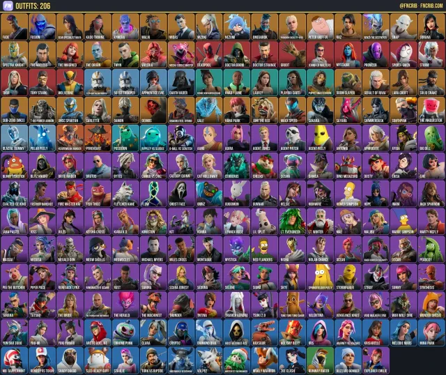 207 Skins, NFA Fortnite account