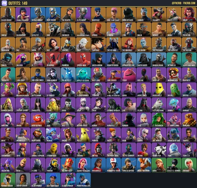 149 Skins, NFA Fortnite account