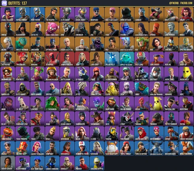 137 Skins, NFA Fortnite account