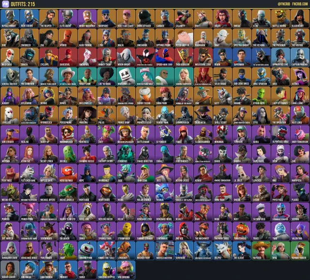 215 Skins, NFA Fortnite account