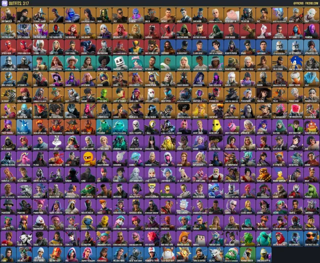 317 Skins, NFA Fortnite account