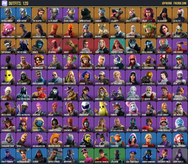 120 Skins, NFA Fortnite account