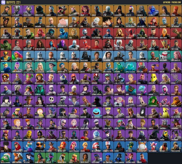 221 Skins, NFA Fortnite account