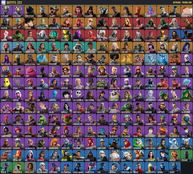 223 Skins, NFA Fortnite account