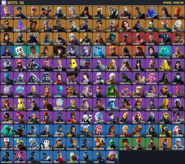 163 Skins, NFA Fortnite account