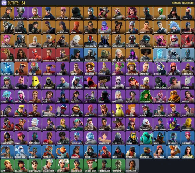 165 Skins, NFA Fortnite account