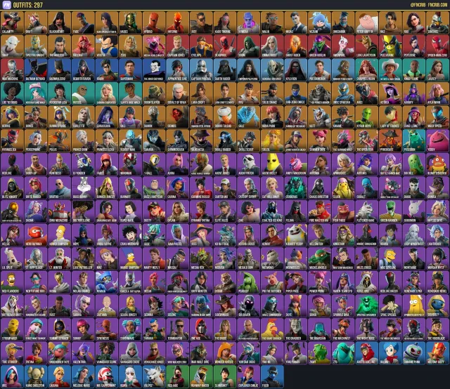 297 Skins, NFA Fortnite account