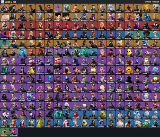 254 Skins, NFA Fortnite account