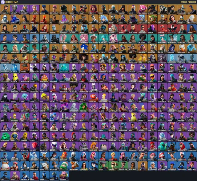 347 Skins, NFA Fortnite account