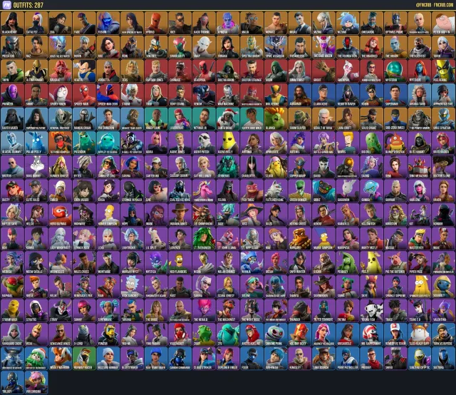 287 Skins, NFA Fortnite account