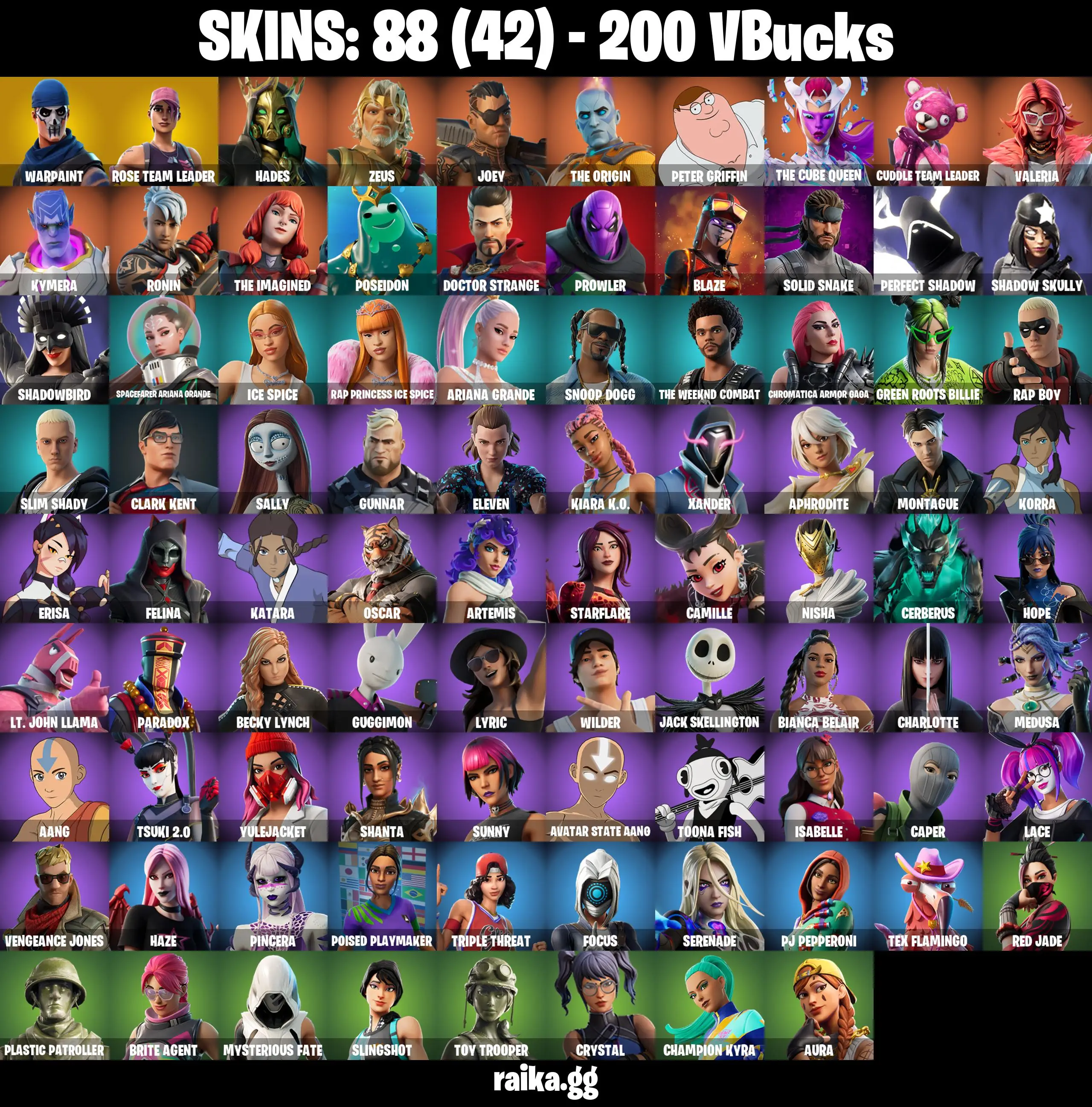 PC/PSN/XBOX |88 skins | OG STW | Basic Basher | Ol' Woody | Bird Call | Founder's Glider | Founder's Umbrella | Steel Wool | Outlander |